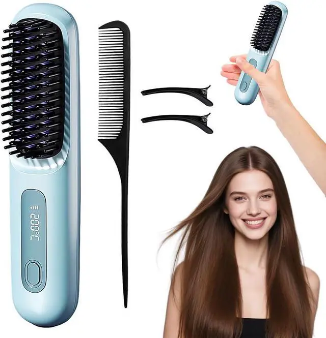 Main image of Glow Wave Heated Brush Cordless Heated Brush for Short Hair