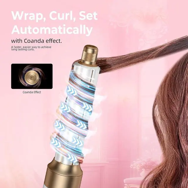 Alt view image 5 of 7 - Airbrush Pro Hair Styler 6 in 1 Air Styler with 1000W Hair Dryer