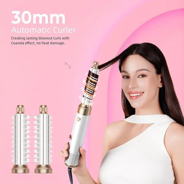 Alt view image 6 of 7 - Airbrush Pro Hair Styler 6 in 1 Air Styler with 1000W Hair Dryer