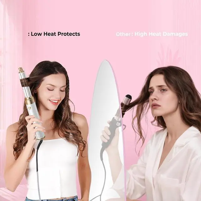 Alt view image 4 of 7 - Airbrush Pro Hair Styler 6 in 1 Air Styler with 1000W Hair Dryer