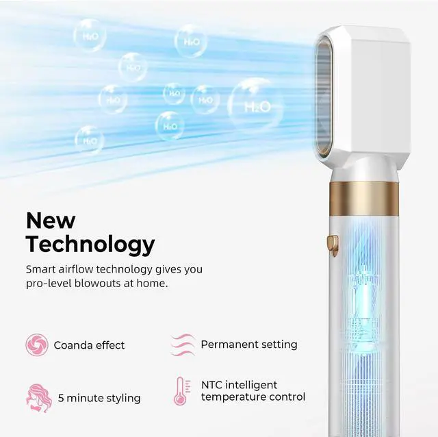 Alt view image 7 of 7 - Airbrush Pro Hair Styler 6 in 1 Air Styler with 1000W Hair Dryer