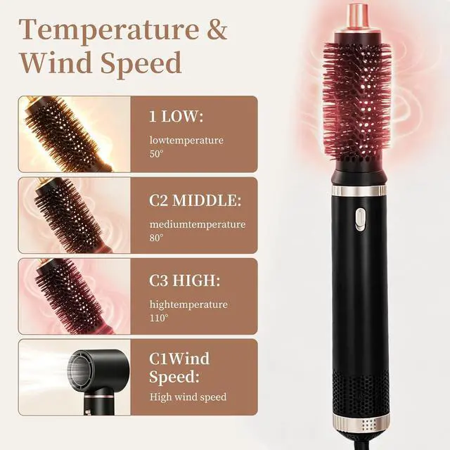 Alt view image 6 of 7 - Hair Dryer Comb 5-in-1 Automatic air Curling Iron Set Hair