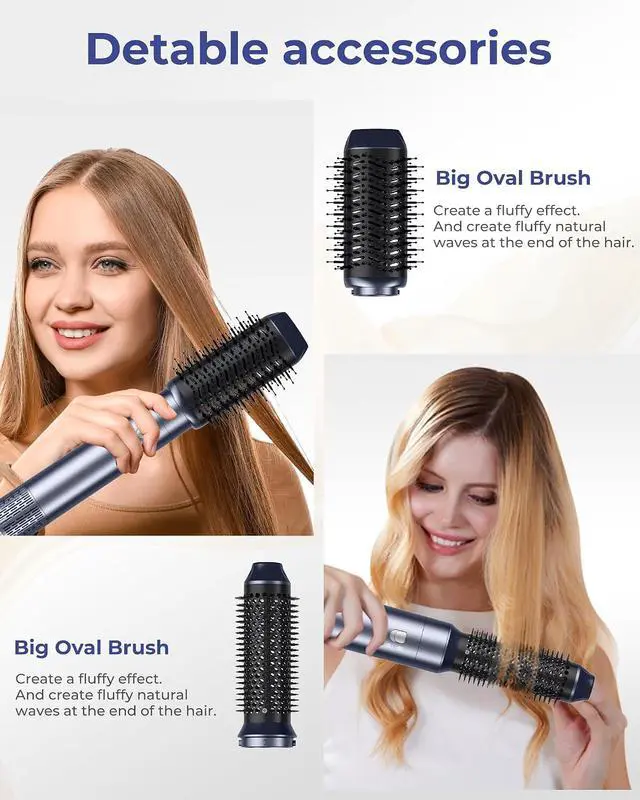 Alt view image 5 of 7 - 1000W Air Styler Airbrush 6 in 1 Magic Styler Set Hair Styler