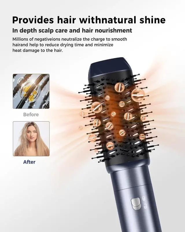 Alt view image 7 of 7 - 1000W Air Styler Airbrush 6 in 1 Magic Styler Set Hair Styler