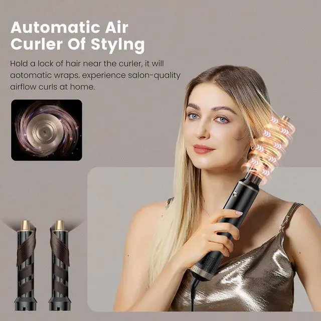 Alt view image 2 of 7 - 5 in 1 Hair Styler Airbrush 5 in 1 Multi Styler Air Brush 5 in 1