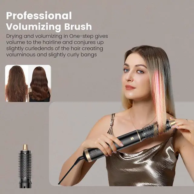 Alt view image 4 of 7 - 5 in 1 Hair Styler Airbrush 5 in 1 Multi Styler Air Brush 5 in 1