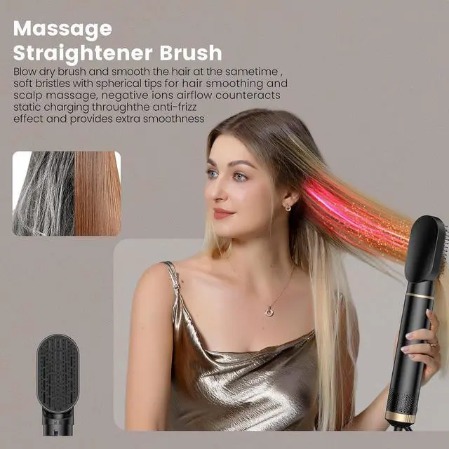 Alt view image 5 of 7 - 5 in 1 Hair Styler Airbrush 5 in 1 Multi Styler Air Brush 5 in 1