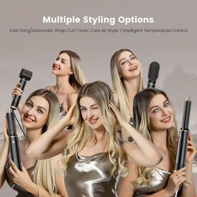 Alt view image 2 of 7 - 5 in 1 Hair Styler Hair Dryer Set with Air Curler