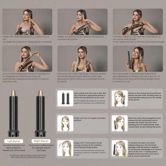 Alt view image 6 of 7 - 5 in 1 Hair Styler Airbrush 5 in 1 Multi Styler Air Brush 5 in 1