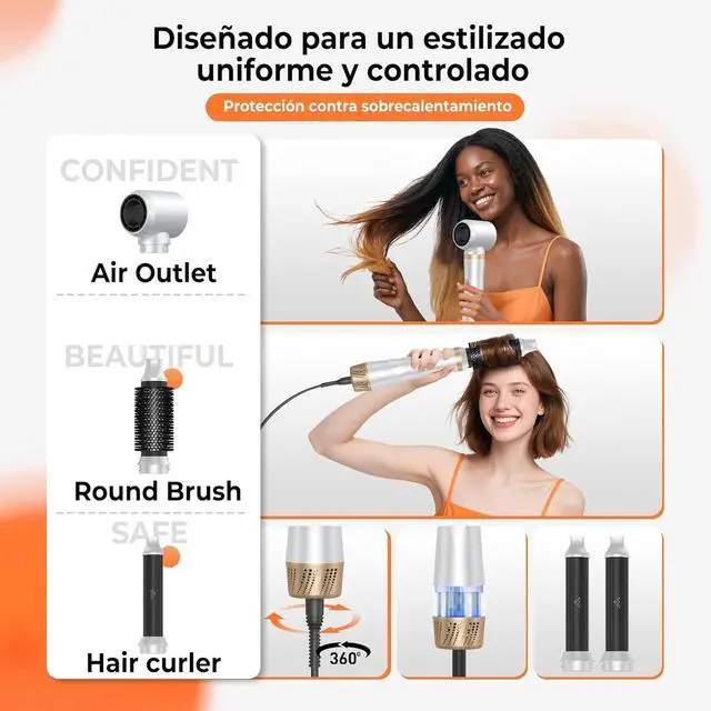 Alt view image 4 of 7 - Hair Styler 5 in 1 Hair Dryer Brush