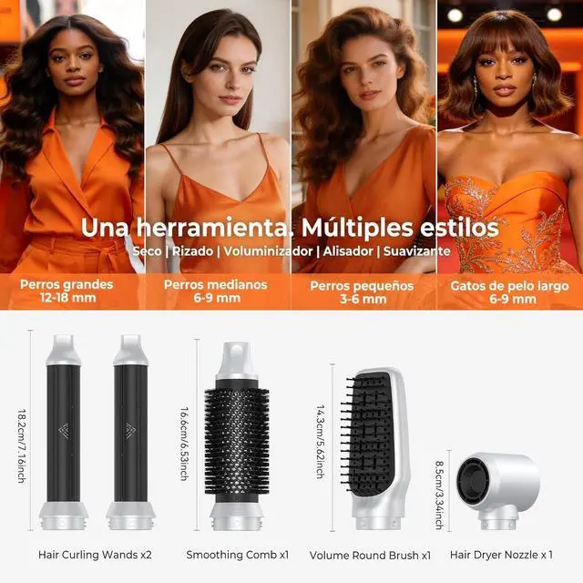 Alt view image 7 of 7 - Hair Styler 5 in 1 Hair Dryer Brush