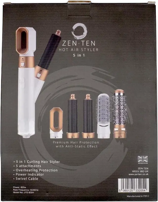 Alt view image 3 of 5 - Zenten 5 in 1 Multi Hot Air Styler/Hair Dryer Brush to Curl