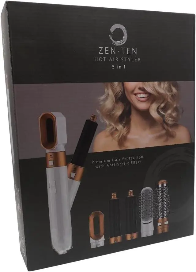 Alt view image 2 of 5 - Zenten 5 in 1 Multi Hot Air Styler/Hair Dryer Brush to Curl
