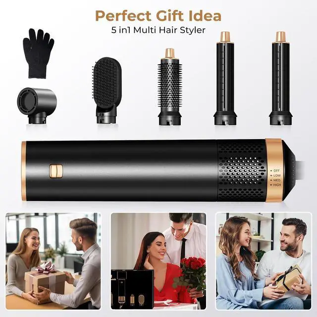 Alt view image 7 of 7 - 5 in 1 Hair Styler Magic Styler Without Heat Damage