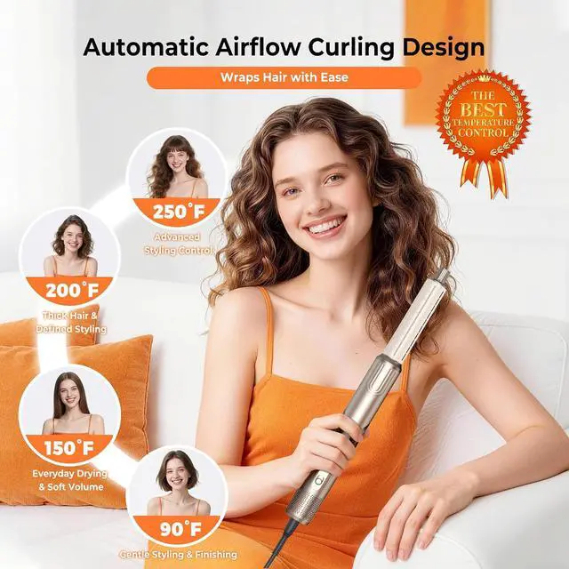 Alt view image 3 of 7 - Hot Air Brush 1300W Air Styler Blow Dryer Brush Set