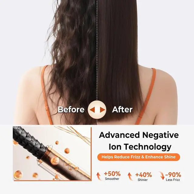 Alt view image 4 of 7 - Hot Air Brush 1300W Air Styler Blow Dryer Brush Set