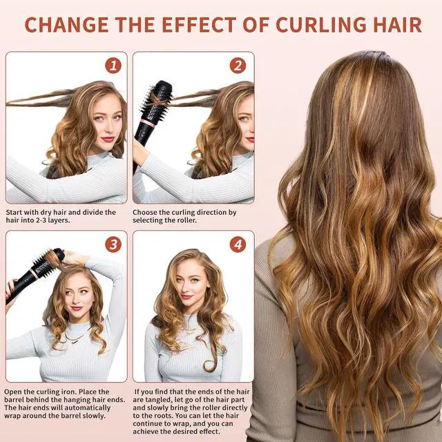 Alt view image 4 of 7 - 1000W Air Styler 6 in 1 Hair Styler