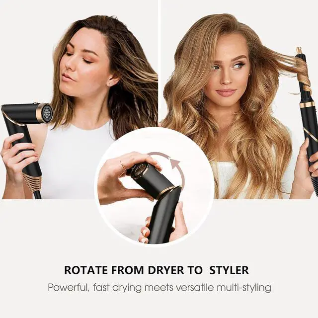 Alt view image 2 of 7 - Foldable 5 in 1 Auto Wrap Hair Styler Brush Foldable rotating handle