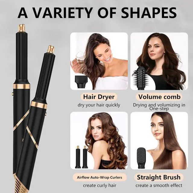 Alt view image 5 of 7 - Foldable 5 in 1 Auto Wrap Hair Styler Brush Foldable rotating handle