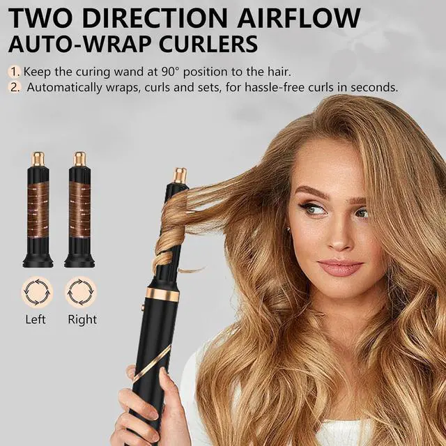 Alt view image 4 of 7 - Foldable 5 in 1 Auto Wrap Hair Styler Brush Foldable rotating handle