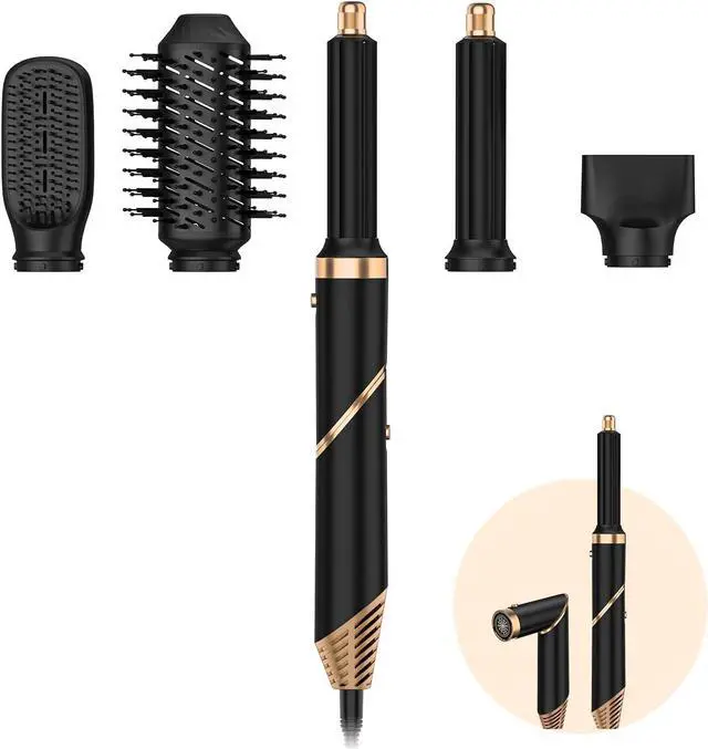 Main image of Foldable 5 in 1 Auto Wrap Hair Styler Brush Foldable rotating handle