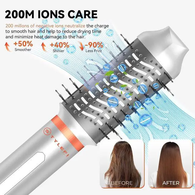 Alt view image 6 of 7 - Hair Styler 6 in 1 110000 RPM Airbrush Magic Styler
