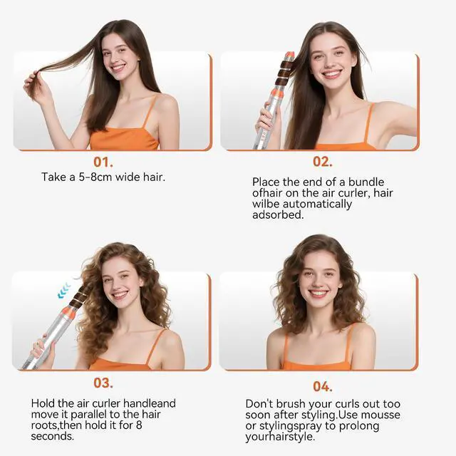 Alt view image 3 of 7 - Hair Styler 6 in 1 110000 RPM Airbrush Magic Styler