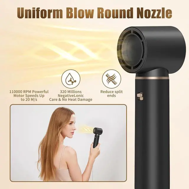 Alt view image 3 of 7 - 5 in 1 Airbrush Hair Styler Set Curl