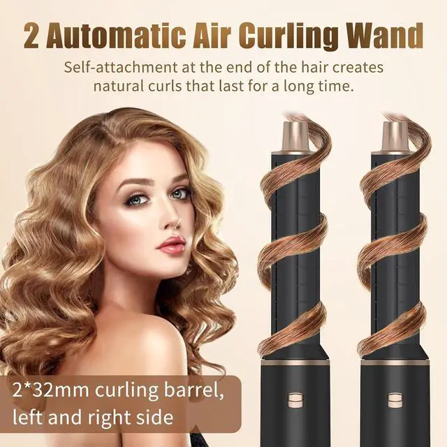 Alt view image 4 of 7 - 5 in 1 Airbrush Hair Styler Set Curl