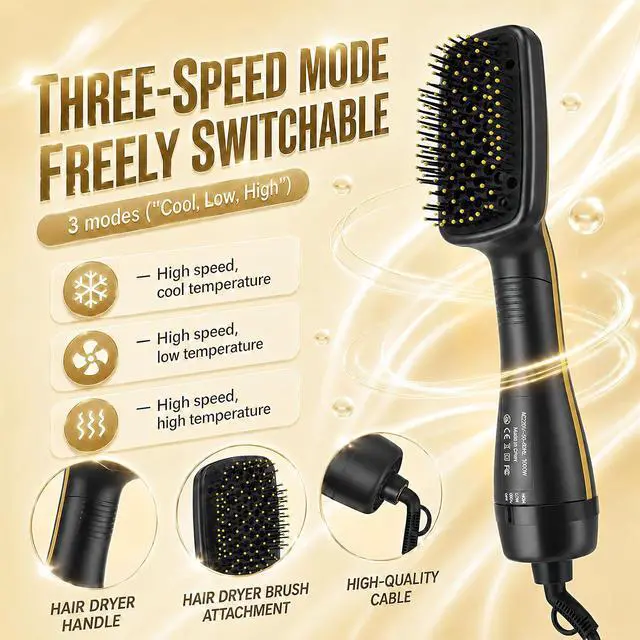 Alt view image 2 of 7 - 3 in 1 Hair Dryer Brush