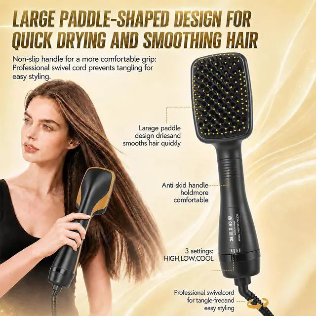 Alt view image 6 of 7 - 3 in 1 Hair Dryer Brush