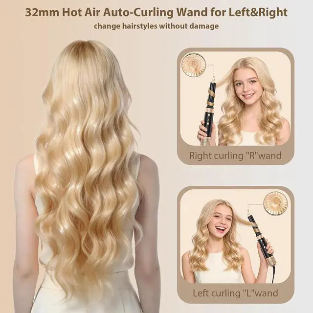 Alt view image 3 of 7 - Hot Air Hair Styler Brush 950W for Women 6 in 1