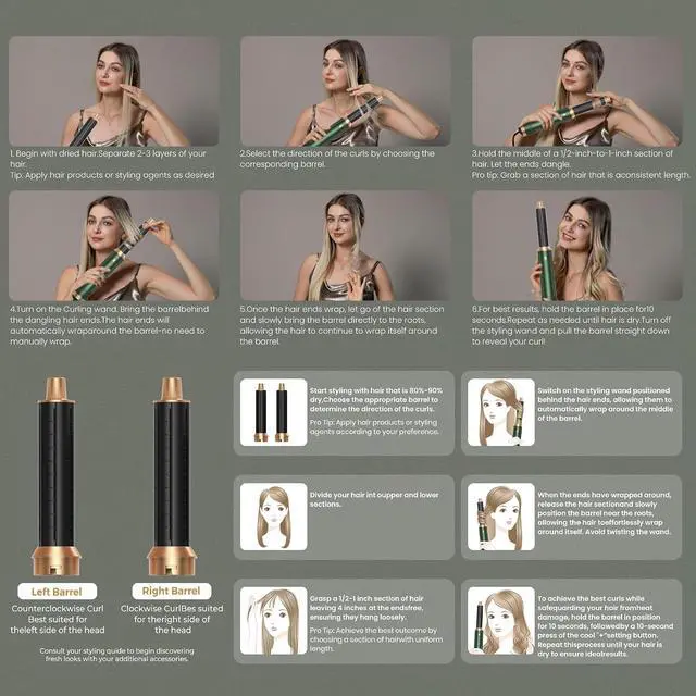 Alt view image 7 of 7 - 5 in 1 Hair Styler Airbrush 5 in 1 Multi Styler