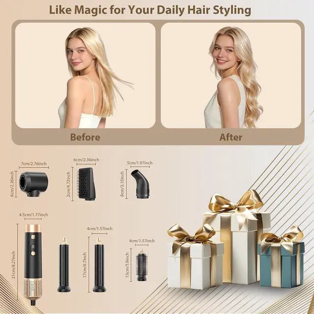 Alt view image 7 of 7 - Hot Air Hair Styler Brush 950W for Women 6 in 1