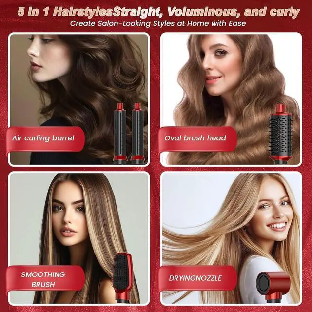 Alt view image 6 of 7 - 5 in 1 Hot Air Brush with Detachable Heads
