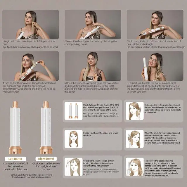 Alt view image 7 of 7 - Hair Styler 5 in 1 Magic Styler with Curl Straighten