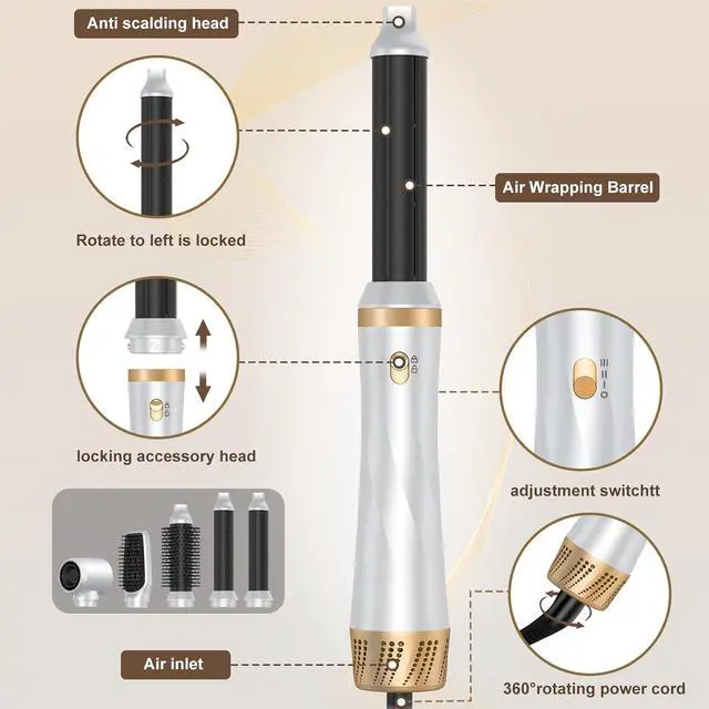 Alt view image 3 of 7 - Magic Air Styler 5 in 1 Hair Styler