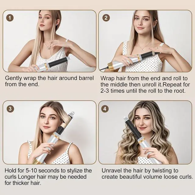 Alt view image 6 of 7 - Magic Air Styler 5 in 1 Hair Styler