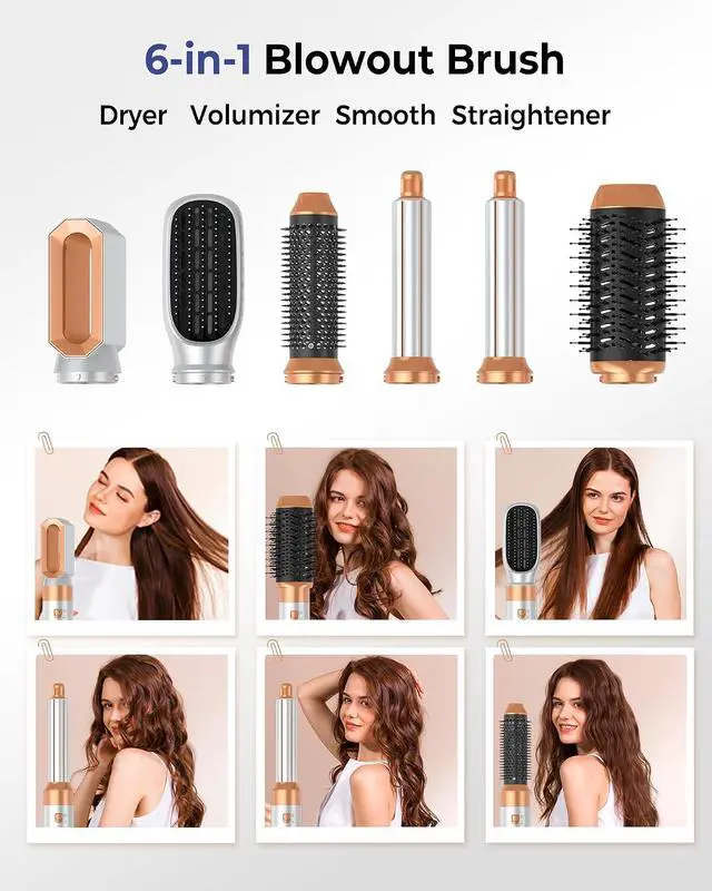 Alt view image 2 of 7 - Airbrush 6 in 1 Air Styler Multi Styler