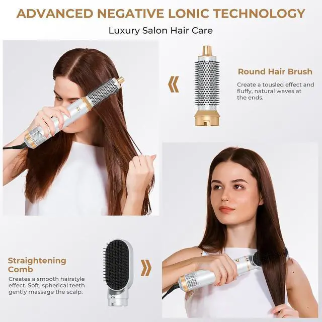 Alt view image 5 of 7 - Pro Airbrush 6 in 1 Hair Styler 6 in 1