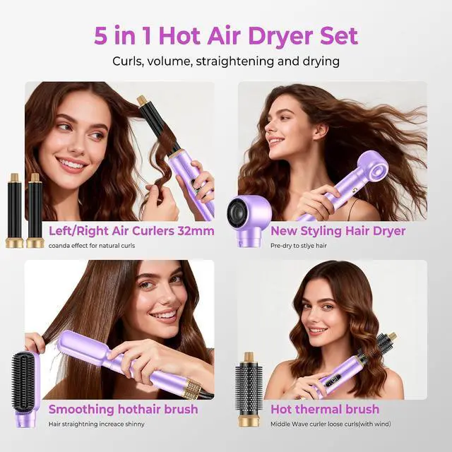 Alt view image 6 of 7 - All-in-One Hot Air Styler Multi-Styler