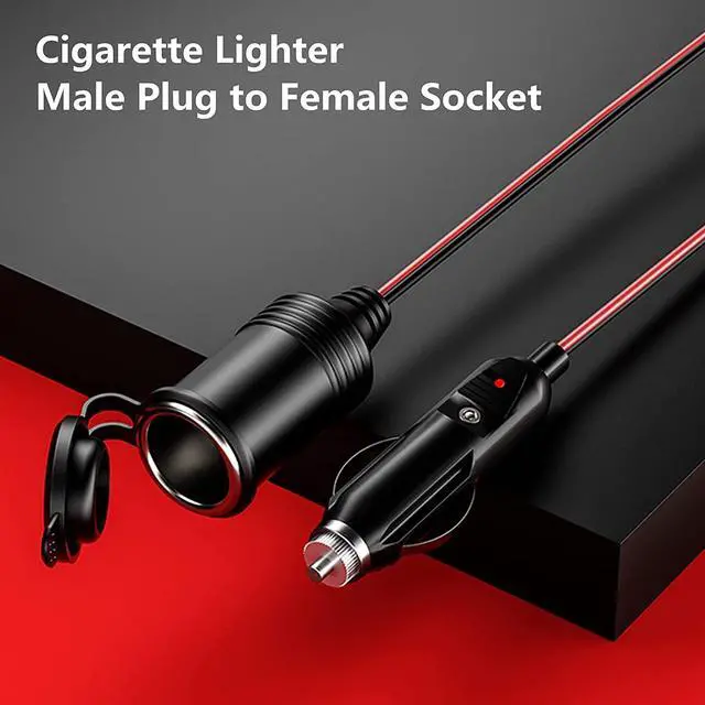 Alt view image 6 of 6 - Car Cigarette Lighter Extension Cord Cable Adapter Plug 13ft/4m