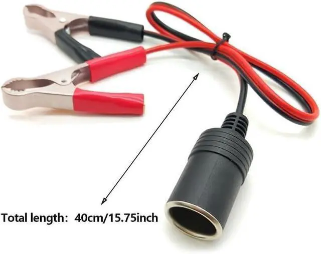 Alt view image 2 of 7 - 50A Battery Clamps Terminal Clip-on Car To Cigarette Lighter