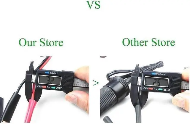 Alt view image 3 of 7 - 50A Battery Clamps Terminal Clip-on Car To Cigarette Lighter