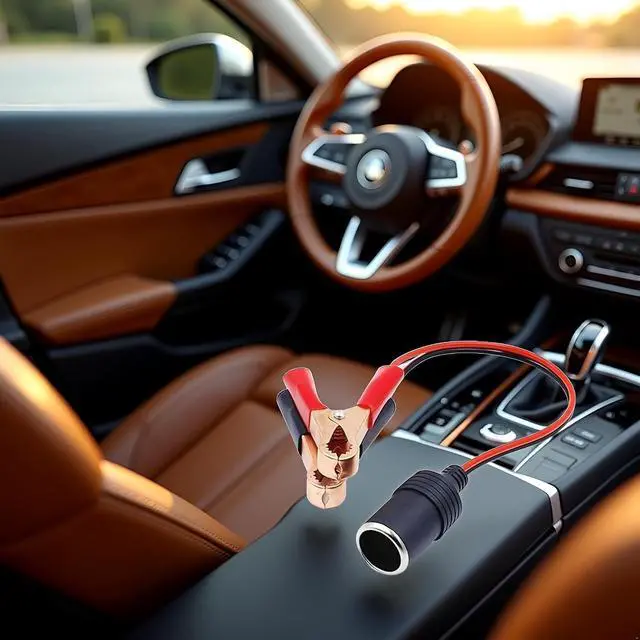 Alt view image 6 of 7 - 50A Battery Clamps Terminal Clip-on Car To Cigarette Lighter