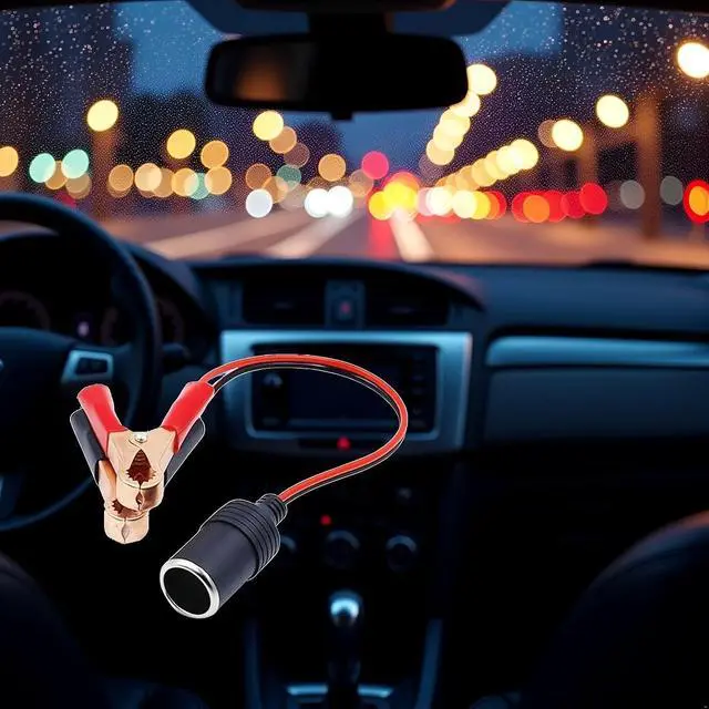 Alt view image 7 of 7 - 50A Battery Clamps Terminal Clip-on Car To Cigarette Lighter