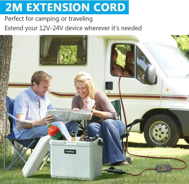 Alt view image 4 of 7 - 2M Car Accessory Charger Cigarette Lighter Extension Cord Cable