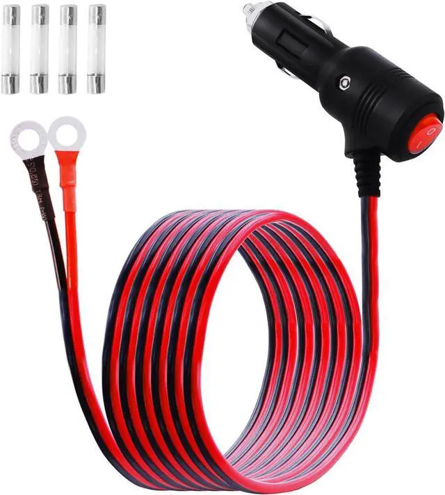 Main image of Car Cigarette Lighter to O Ring Terminal with Switch