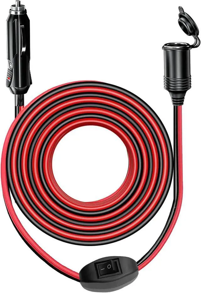 Alt view image 7 of 7 - 26FT 12V-24V Car Cigarette Lighter Extension Cord Heavy Duty