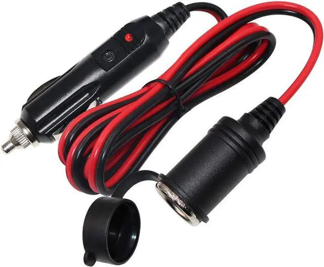 Main image of 12FT Car Cigarette Lighter Socket Extension Cable with Male Plug